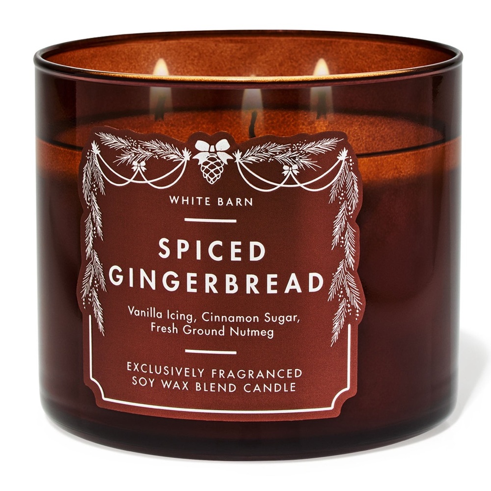 White Barn Spiced Gingerbread Candle - Rich Brown
